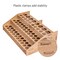 Craft Paint & Brush Organizer Rack, Holds up to 60 Bottles (52 1-inch and 8 1.47-inch) and 22 brushes - 14 x 8 Inches, Wood Finish, Light brown, 14.1 x 9.6 x 4.3